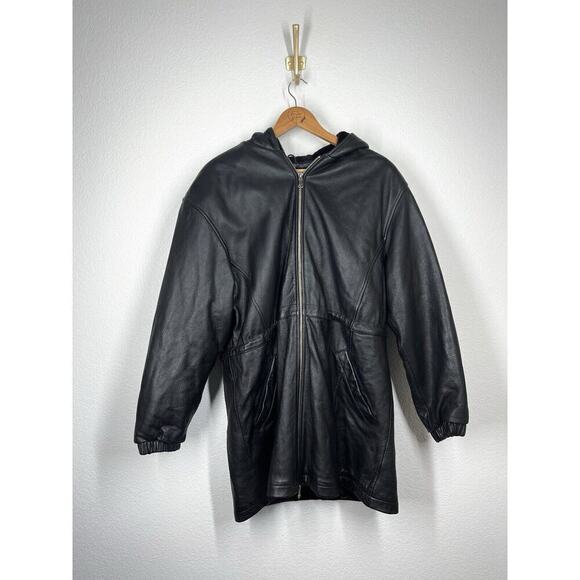 Vintage Wilson Leather Jacket Womens Faux Fur Lined Large Heavyweight Warm - Picture 1 of 5